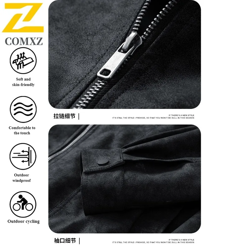 سترة EiAO كلاسيكية للزوجين من الجلد للرجال والنساء متعددة الوظائف معطف منفوخ مقاوم للرياح ومقاوم للماء على طراز البيسبول كبير الحجم #6