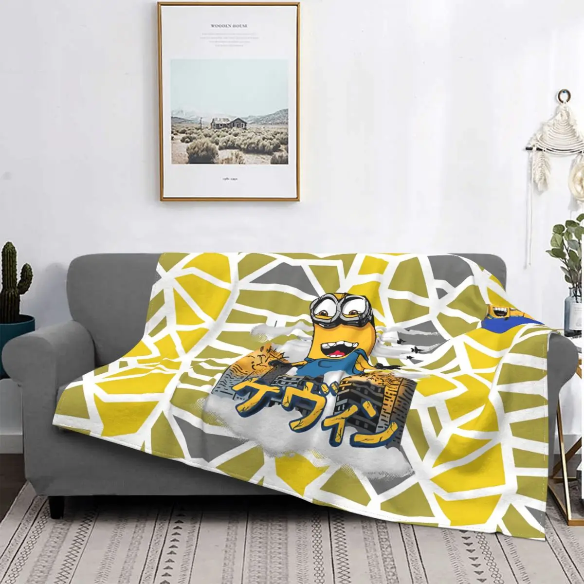 Despicable Me Blanket Velvet All Season Fascinating Multifunction Ultra-Soft Throw Blankets For Bedding Couch Bedding Throws