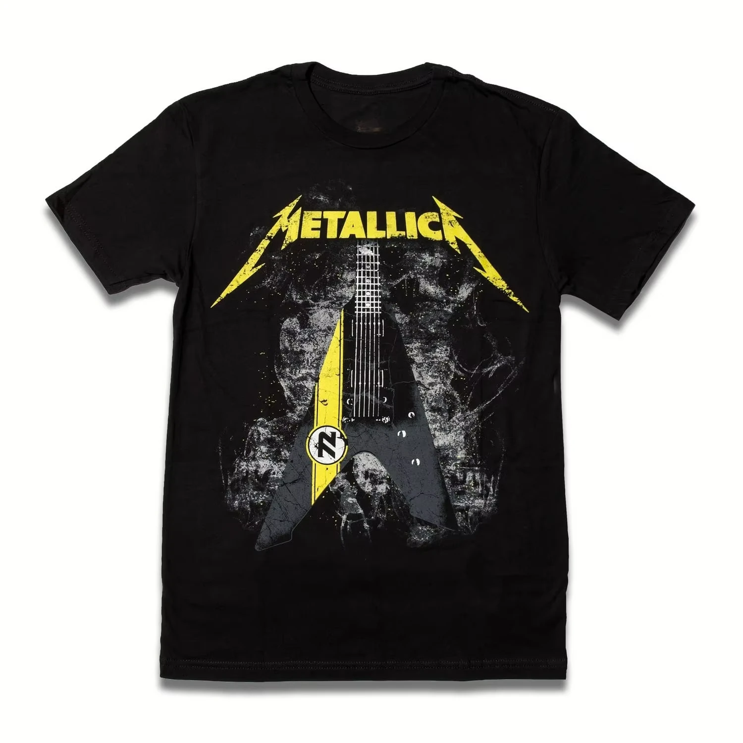 Nueva camiseta de Metallica más vendida para hombre, 100% algodón, camisetas gráficas con diseño de guitarra eléctrica Y2k, estilo hiphop, camiseta hawaiana de lujo para mujer