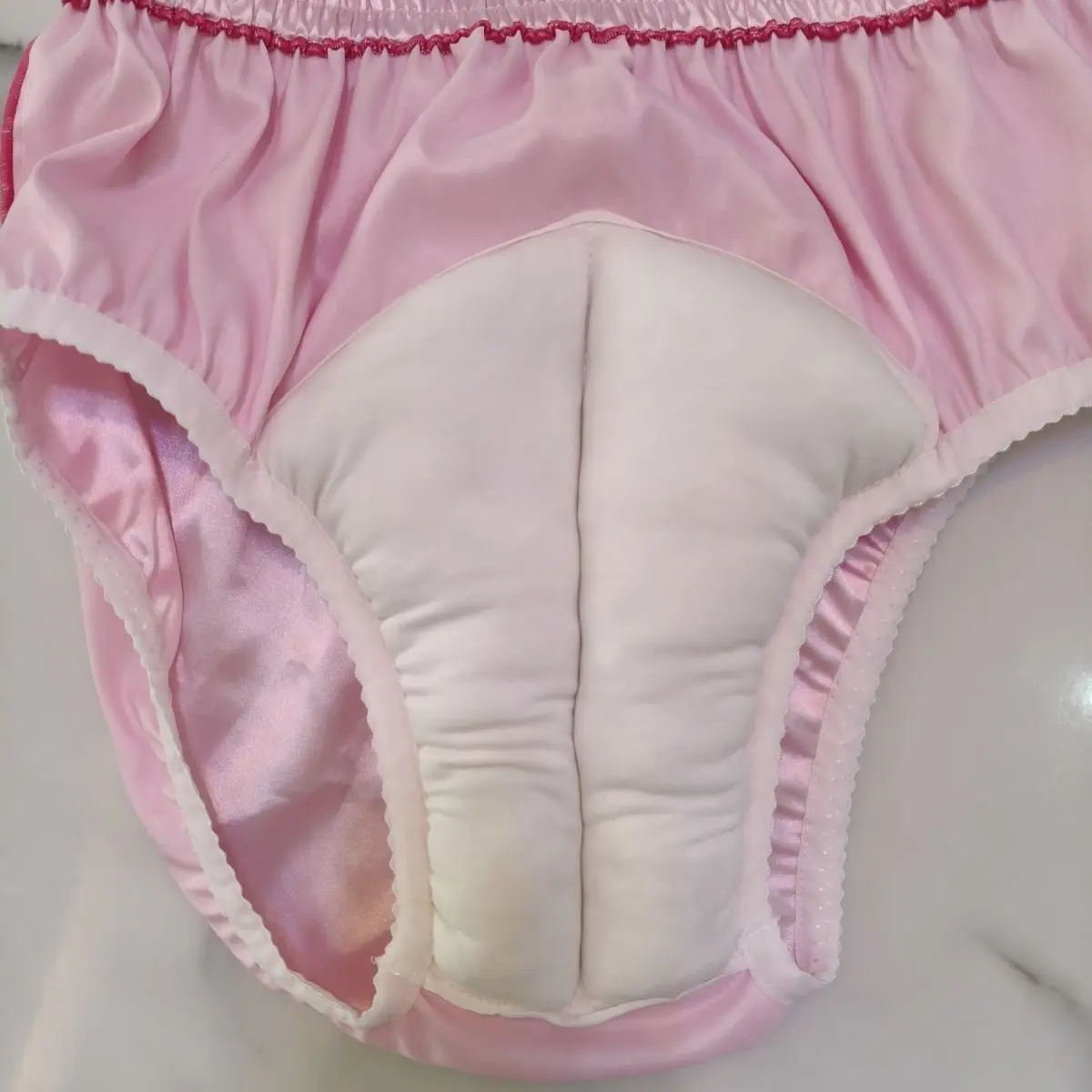 Men Glossy Cotton Ice Silk Satin Lingerie Panties Plus Size Underwear Sexy Briefs