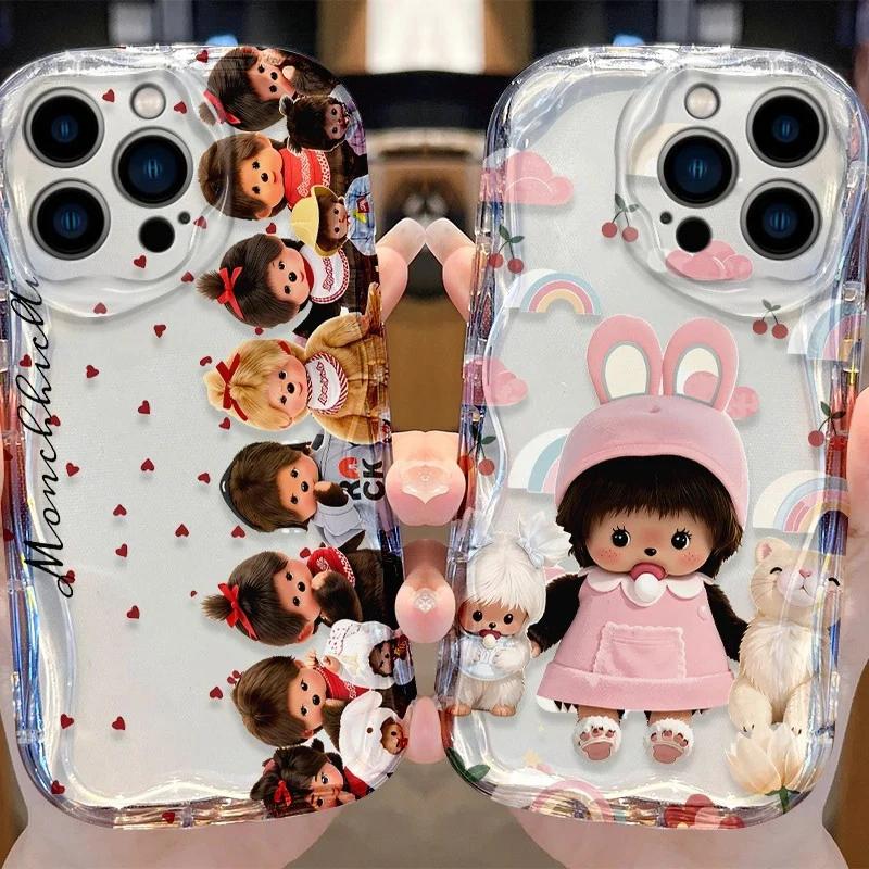 

Lucky M-monchhichis-s 3D Wave Soft TPU Phone Case For Google Pixel 7 8 9 10 Pro XL 5G Soft TPU Back Cover