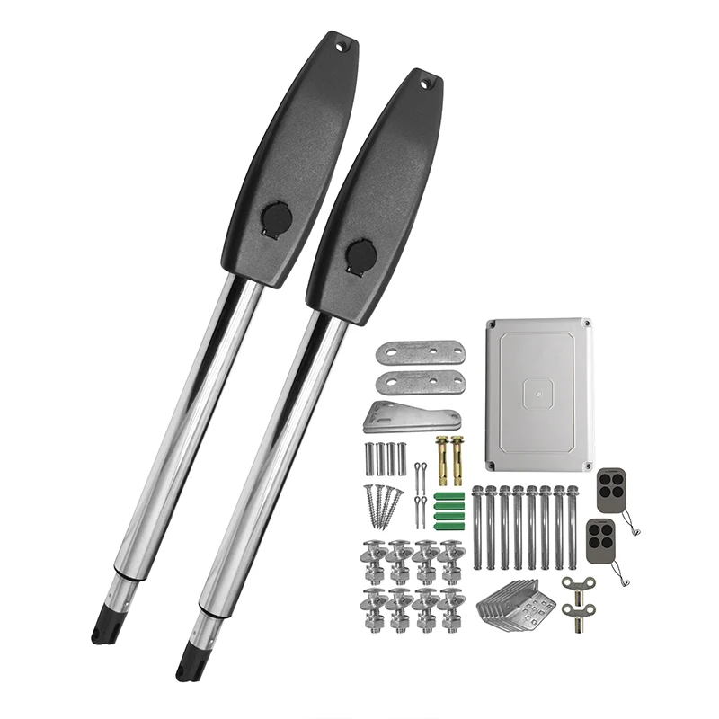 DC24V 400kg per Leaf 2 Remote Controls Electric Automatic Swing Gate Opener Operator Linear Actuators