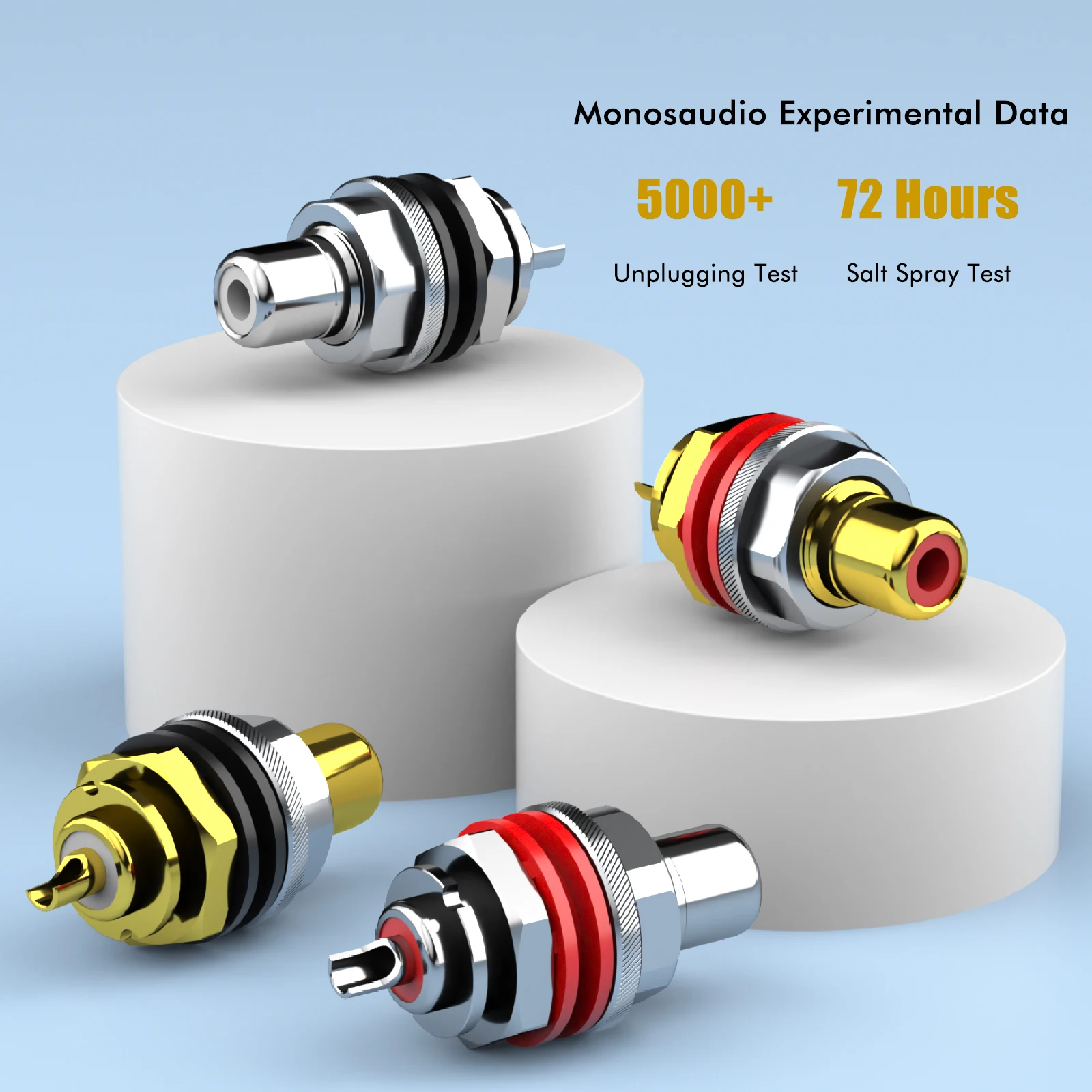 Preffair 4PCS Pure Copper RCA Terminal Gold/Rhodium Plated RCA Socket For Speakers Amplifier Audio Wire Connectors Panel
