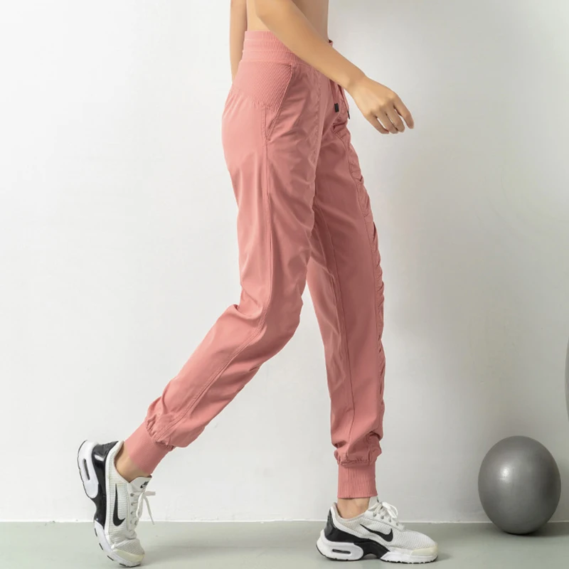 Women Sports Pants Loose Fit Quick Dry Training Pants Sportswear Elastic High Waist Fitness Joggers Exercise Running Sweatpants