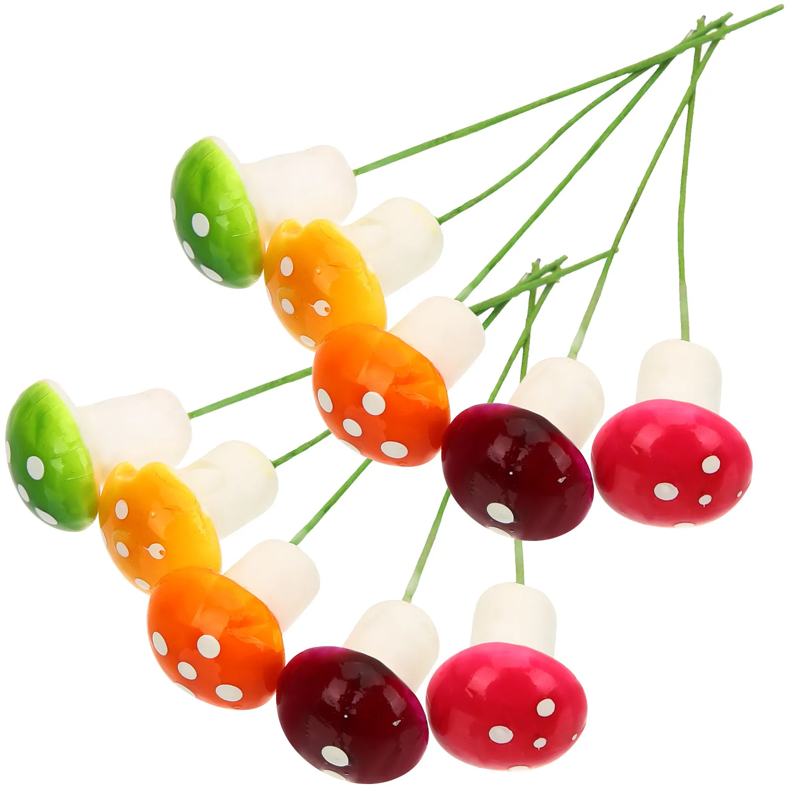 20Pcs Foam Mushroom Decor Realistic Mini Garden Mushrooms for Micro Landscape Bonsai Terrarium Cake Table Bookshelf Outdoor