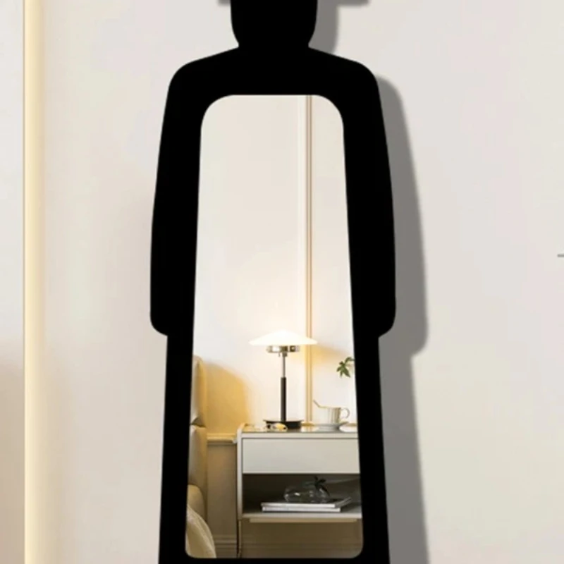 Personalized and creative full-body mirror Nordic art design feeling Floor-to-ceiling mirror Special-shaped wall-mounted