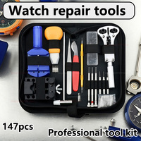 147pcs Watch Repair Kit Professional Watchmaker Tools Set Case Remover Opener Bar for Clock Repair and Maintenance