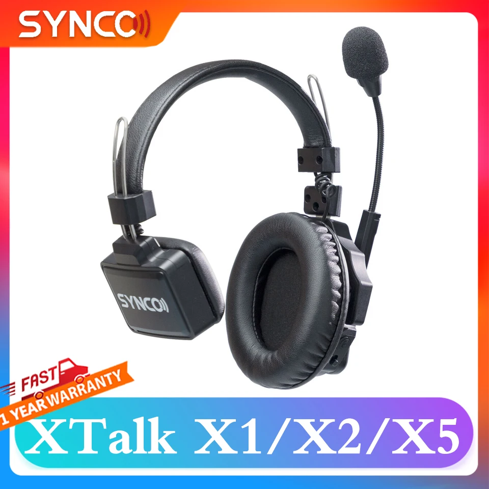 SYNCO Xtalk X1 X2 X5 Vollduplex-Headset mit 2,4 G kabellosem Intercom-System für