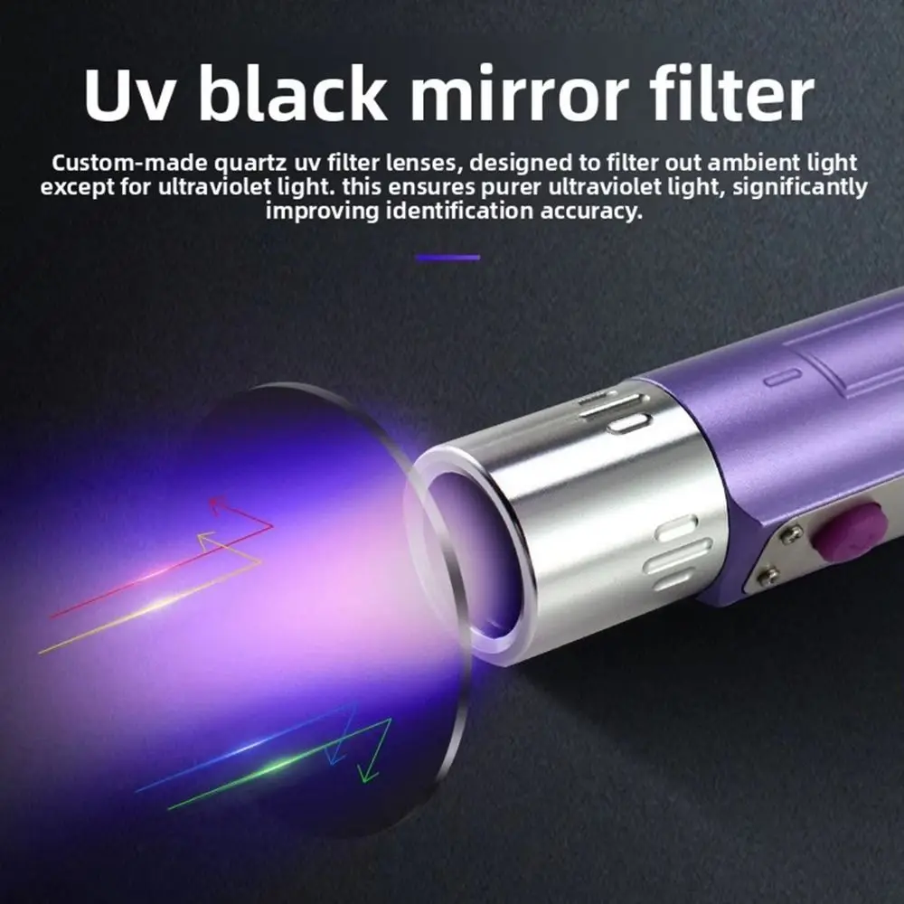 uvc長波紫外線懐中電灯-254nm-365nm-ブラックライトled懐中電灯-395nm-led紫外線懐中電灯ランプ-蛍光体検出器