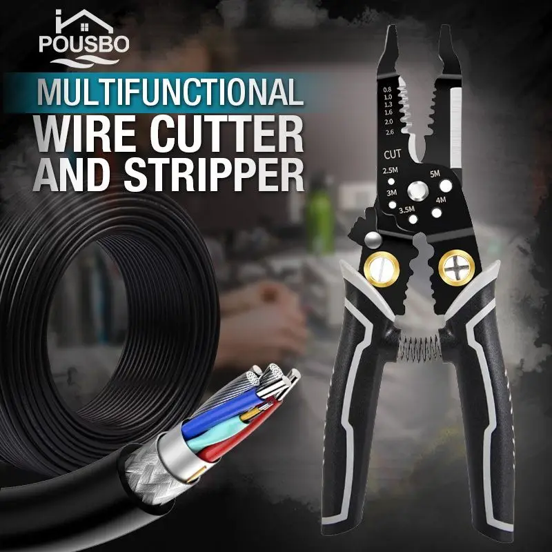 

Multifunctional Wire Cutter and Stripper Electrician Plier for Wire Stripping Cable Cutters Terminal Crimping Hand Tools