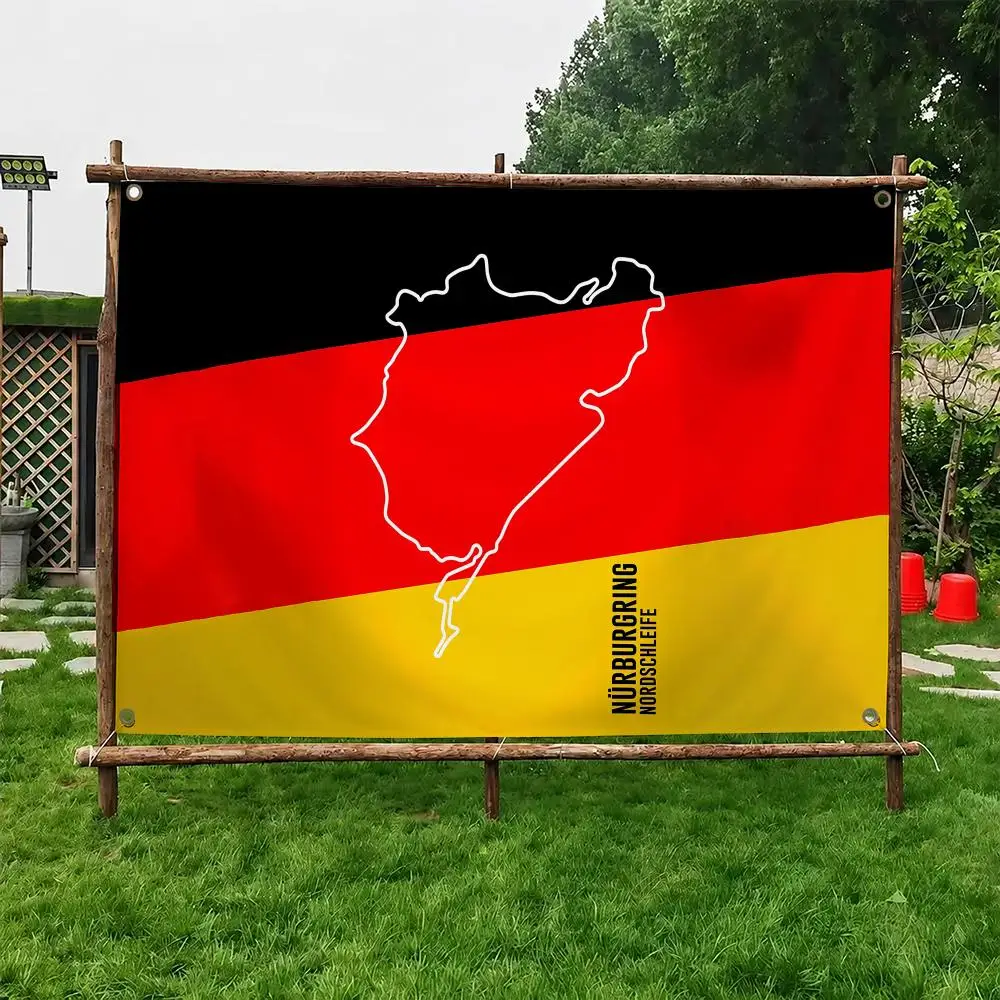 N-Nurburgrings Flags Custom Wall Hanging Background Art Banner For Bedroom Home Living Room Outdoor Decor