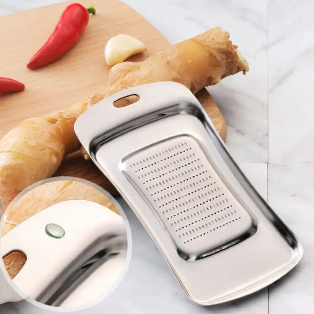 Portable 304 Stainless Steel Ginger Grater Garlic Masher Vegetable Crusher Manual Kitchen Accessory For Wasabi Root