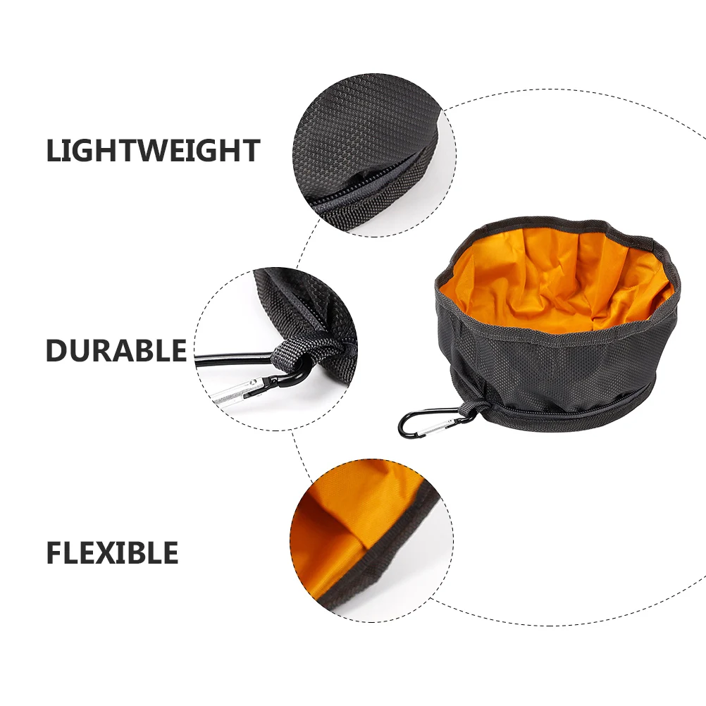 

1Pc Leak-proof Portable Pet Bowl Folding Outdoor Dog Water Basin Compact Cat Feeding Bowl Random Color