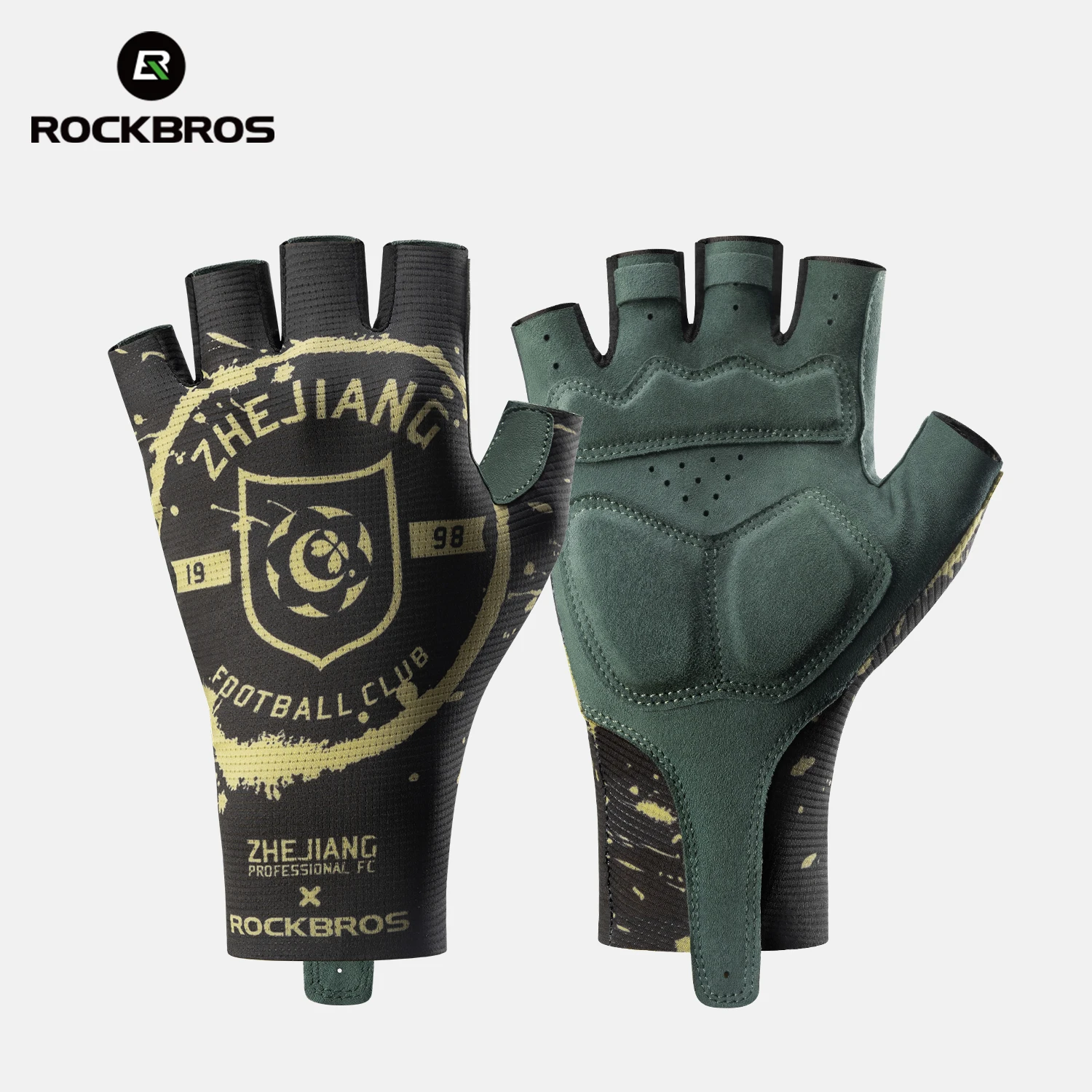 

ROCKBROS Велосипедные перчатки с короткими пальцами Противоударные дышащие велосипедные перчатки с амортизирующей подушечкой для рук SBR Высокоэластичные перчатки