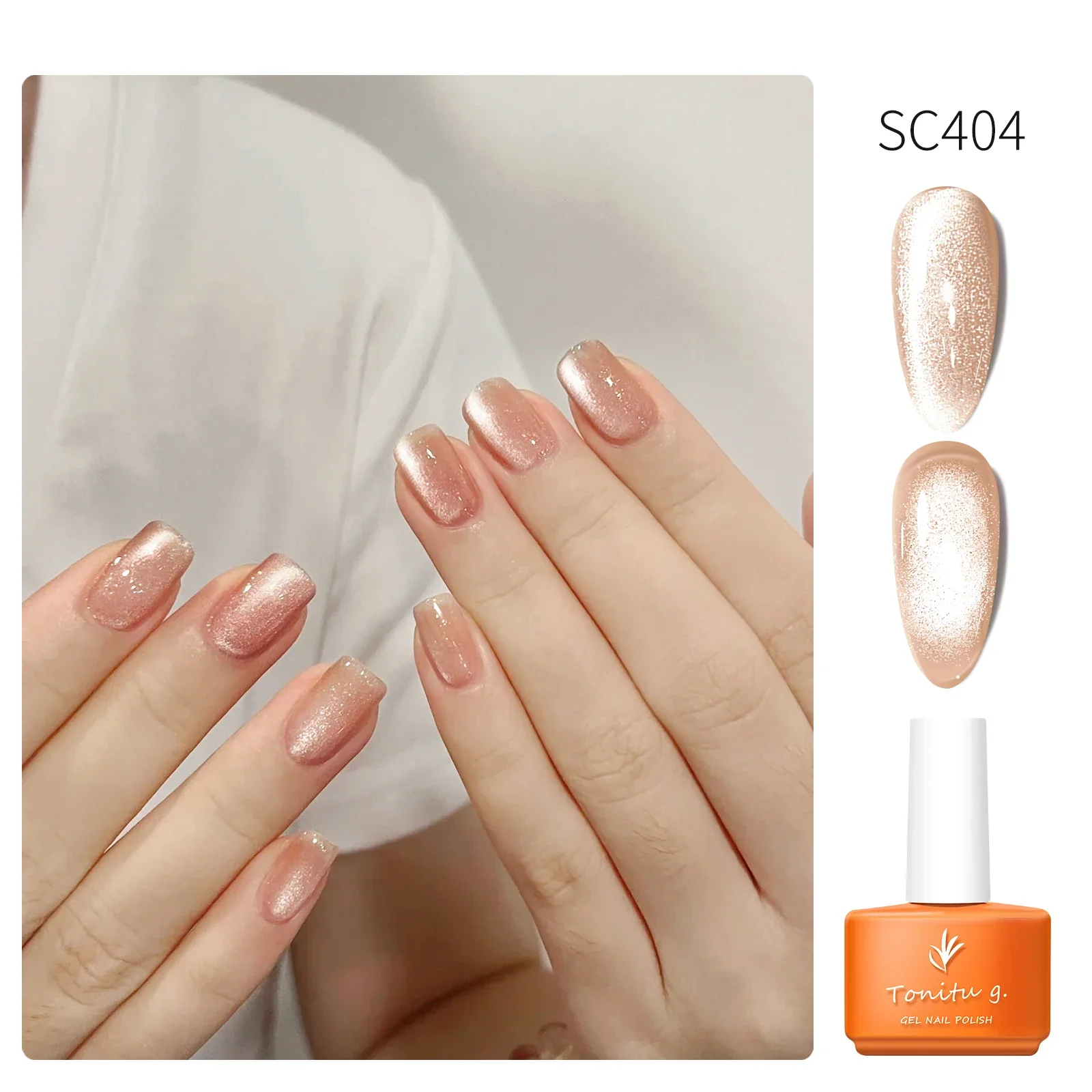 Magnetic Cat Eye Gel Nail Crystal Glitter Glossy Glassy Romantic Galaxy Moonlight Nail Polish for Holiday Party Birthday