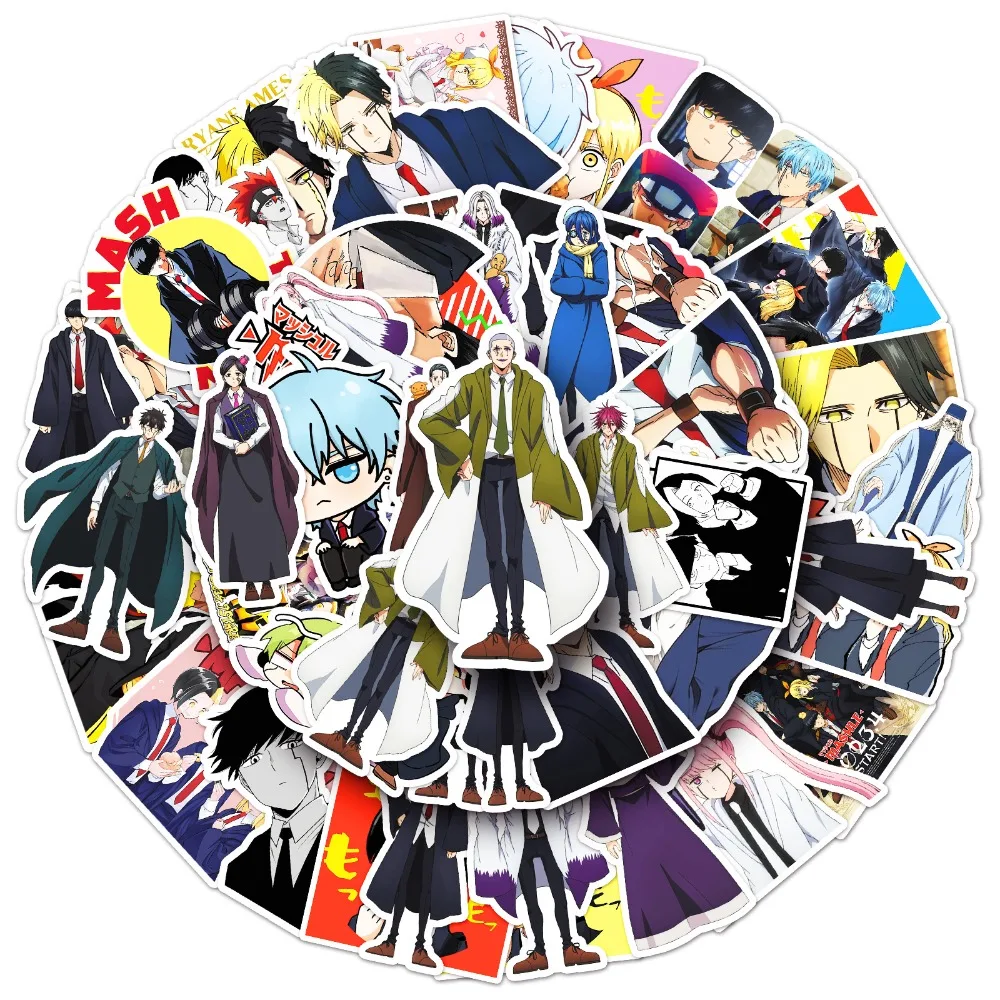 50pcs Anime Mashle: magie et Muscles valise papeterie ordinateur portable guitare téléphone portable bricolage décorer décalcomanies