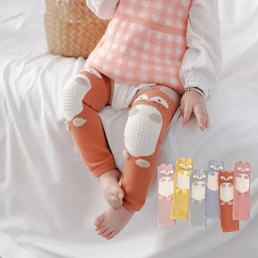 

Поддержка колена для детей 0-3 лет, толстый мультяшный безопасный наколенник для ползания, защита колена, детская подушка для локтя, длинная гетра для ног