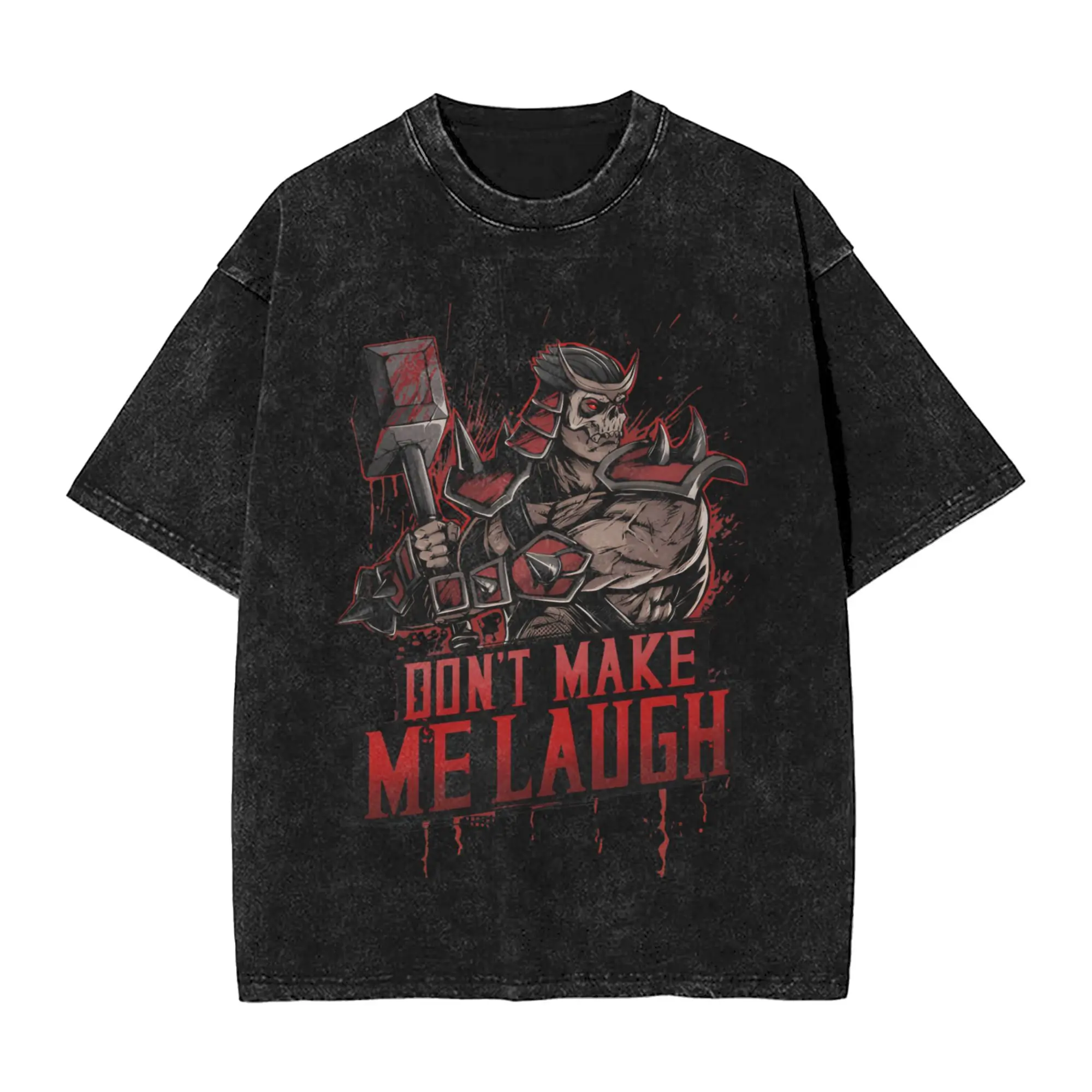 DON'T MAKE ME LAUGH T Shirts Men's Cotton Leisure T-Shirt Crew Neck Combat Role 3D Print Tees Short Sleeve Clothes Plus Size