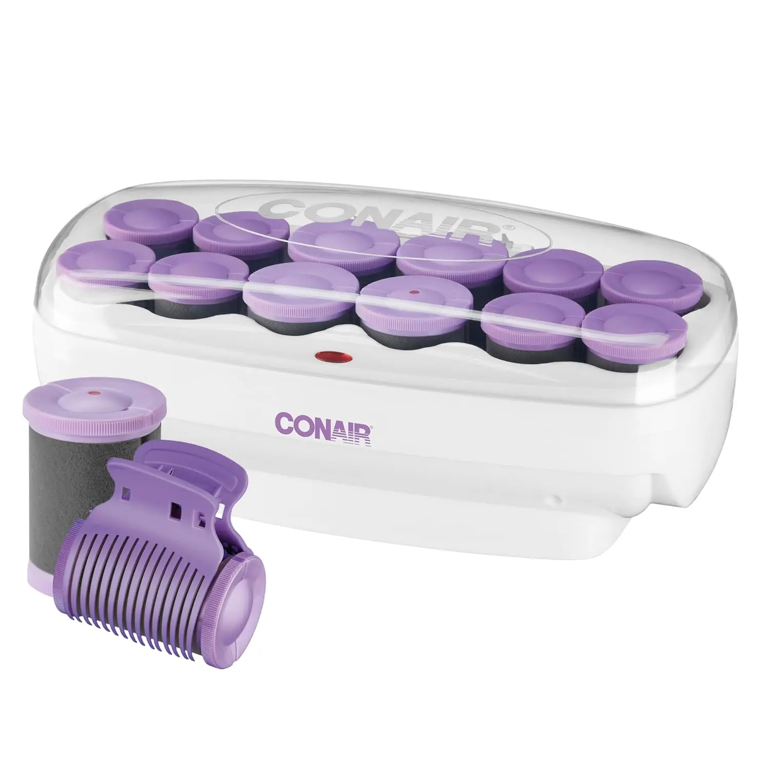 

12 Ceramic Heated Hair Rollers, 1.5" & 1.75" for Volume & Curls, Long-Lasting Style