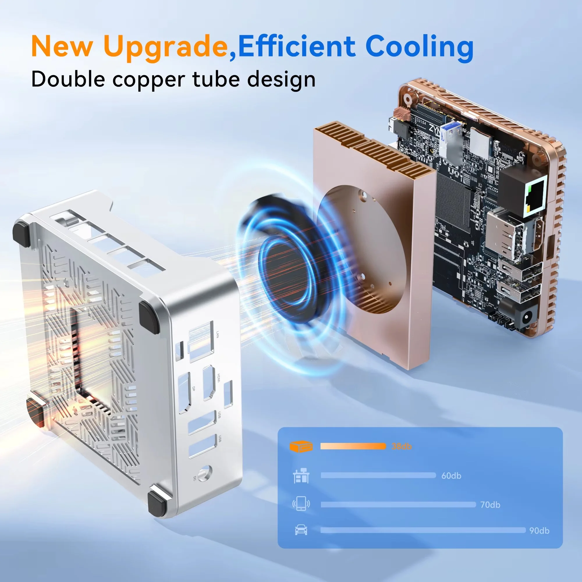 KAMRU Mini-PC AMD Ryzen 3 4300U 16 GB DDR4 512 GB M.2 SSD Windows 11 PRO 4K WiFi5 Business VESA Mini-Desktop-Computer