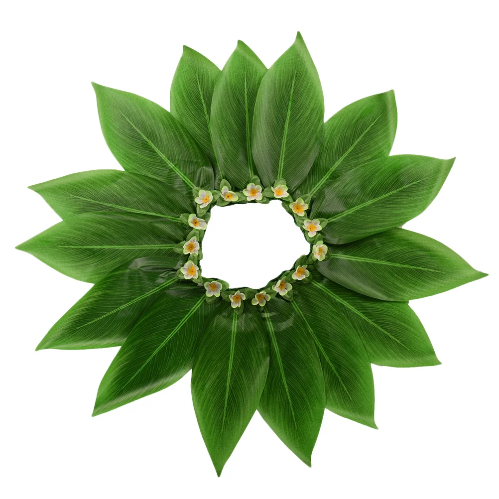 حولا الرقص العشب تنورة هاواي الأخضر زهرة قابل للتعديل الخصر 72 سنتيمتر للحزب الاستوائي هاواي لوا شاطئ الديكور