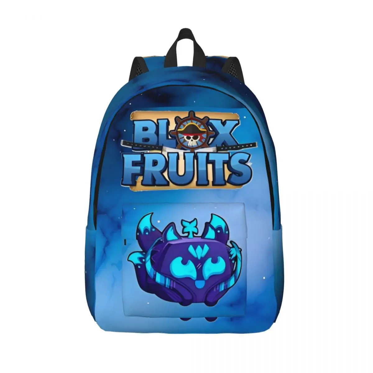 Blox Fruits Gaming Game Backpack Middle High College School Student Robloxx Bookbag Teens Canvas Daypack Outdoor