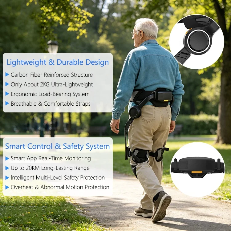 Elderly Assistance Tools Carbon Fiber Exoskeleton Robot Walking Support Exoskeleton With Ce Electric Walking Aid Device