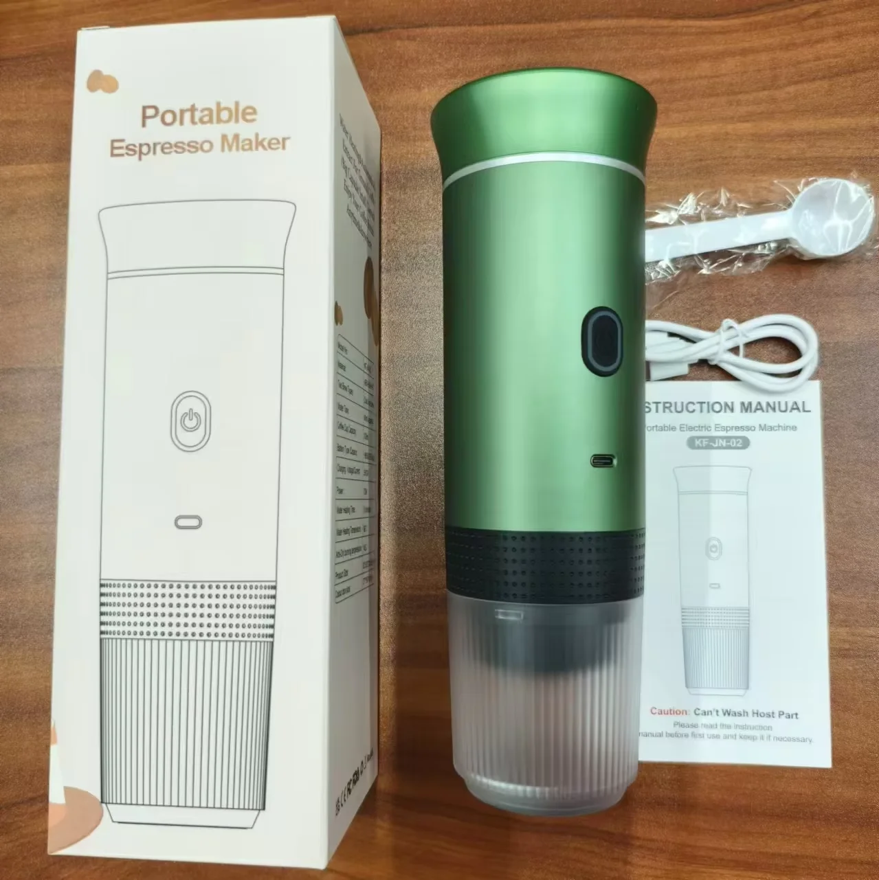 Portable Rechargeable Espresso Maker Electric USB Coffee Maker Heating for Ground for Outdoor Battery