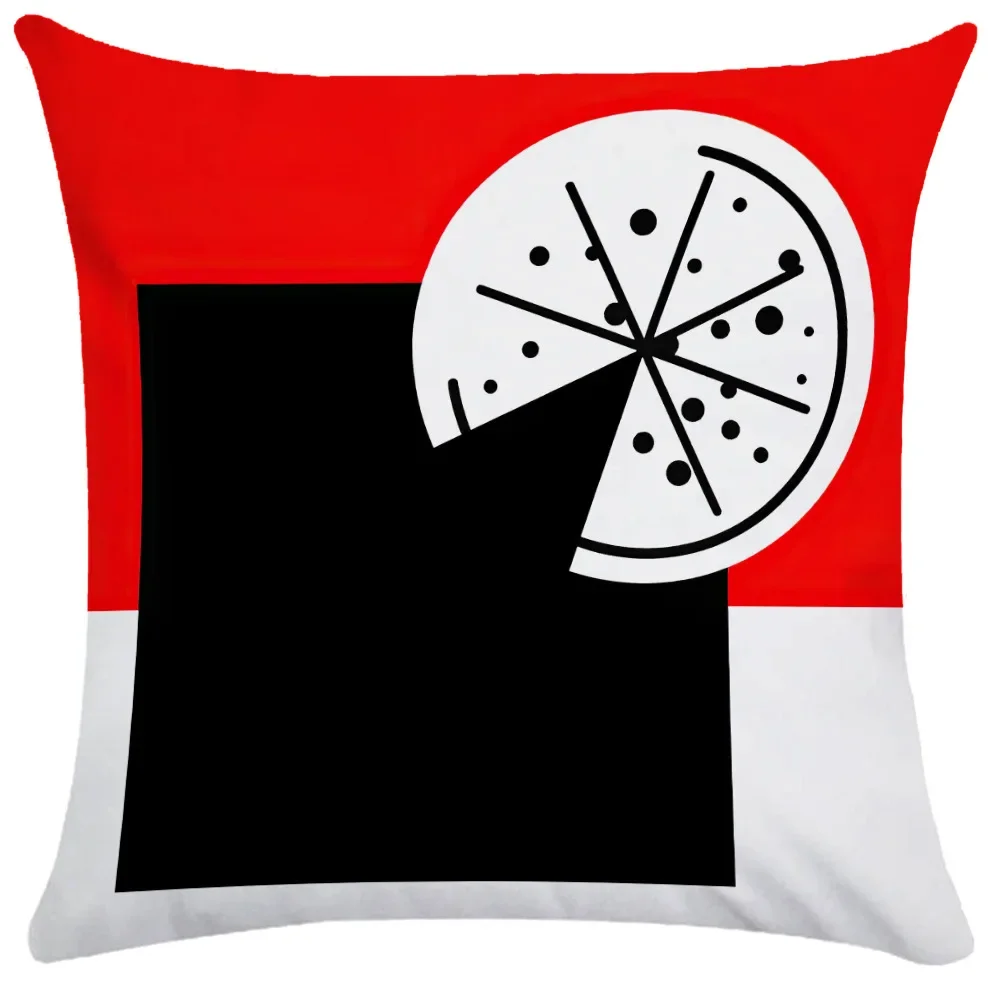 Geometric Red and Black Pillowcase Nordic  Cushion Cover Sofa Outdoor  Sleeping