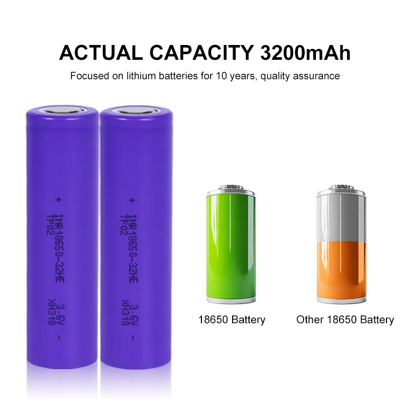 New 18650 battery 3.7V lithium battery 3200mAh Rechargeable Battery for Flashlight Toys Power tools Power bank Portable fan