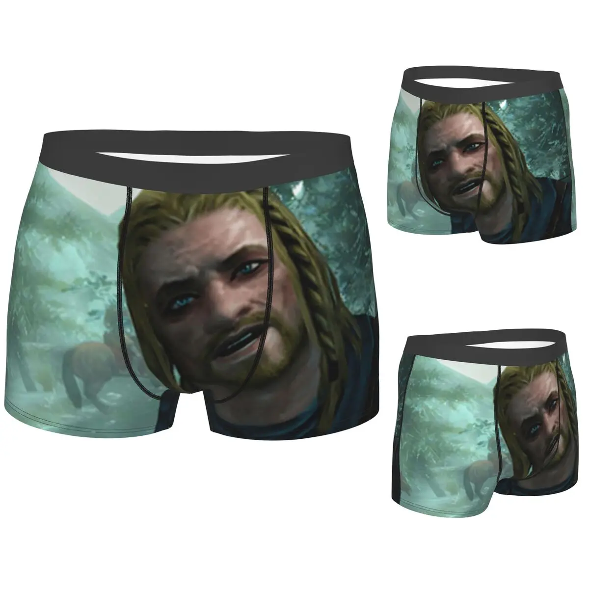 

Трусы-боксеры, шорты Hey You're Final Awake, трусы Skyrim, мужское вентилируемое нижнее белье для Homme, мужской подарок бойфренду