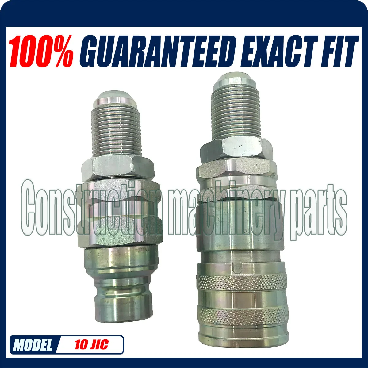 TL24 #10 JIC Thread Flat Face Quick Connect Hydraulic Coupler For Bobcat And New Holland Skid Steer Loaders