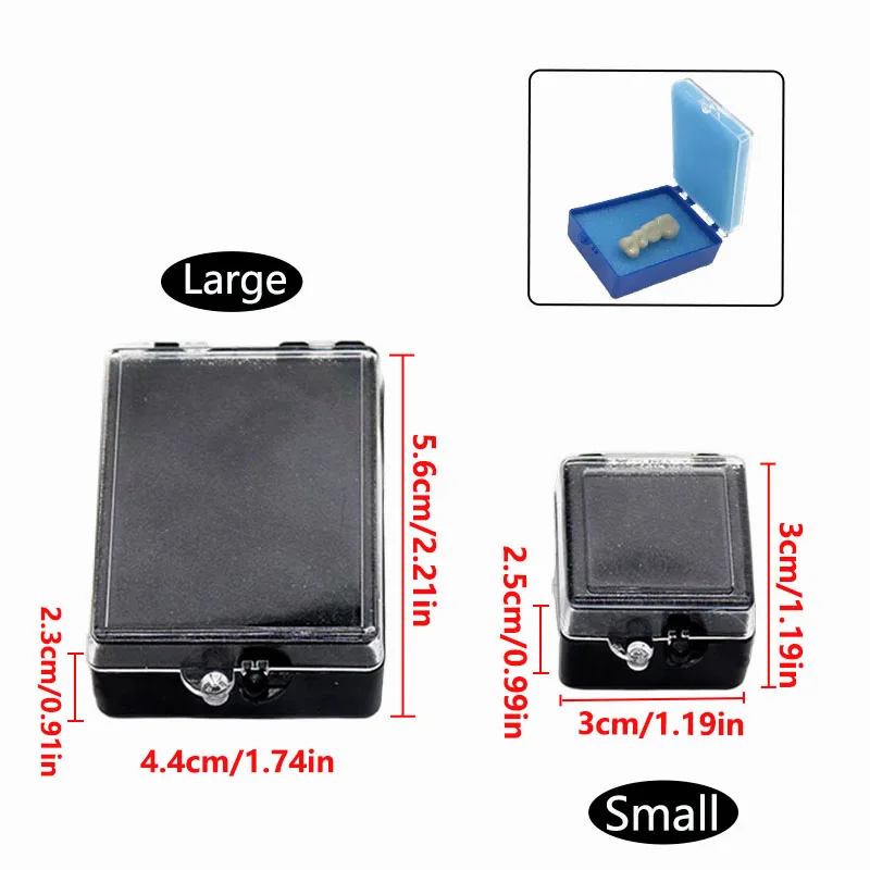 

Dental Sponge Denture Plastic Tooth Box Dental Implant Tooth Storage Box Blue Black White Plastic Box Dentistry Tool Laboratory