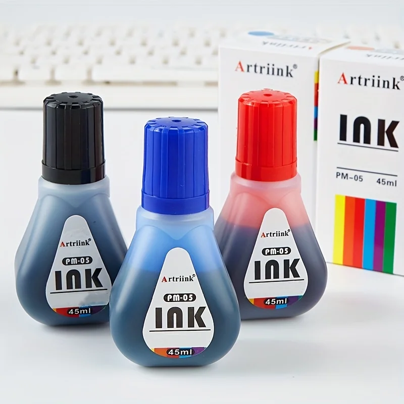 

45ml Permanent Marker Ink Universal Refill Big Tipped Non Erasable Marker Pen Oil Based Ink Office School Art Drawing Stationery
