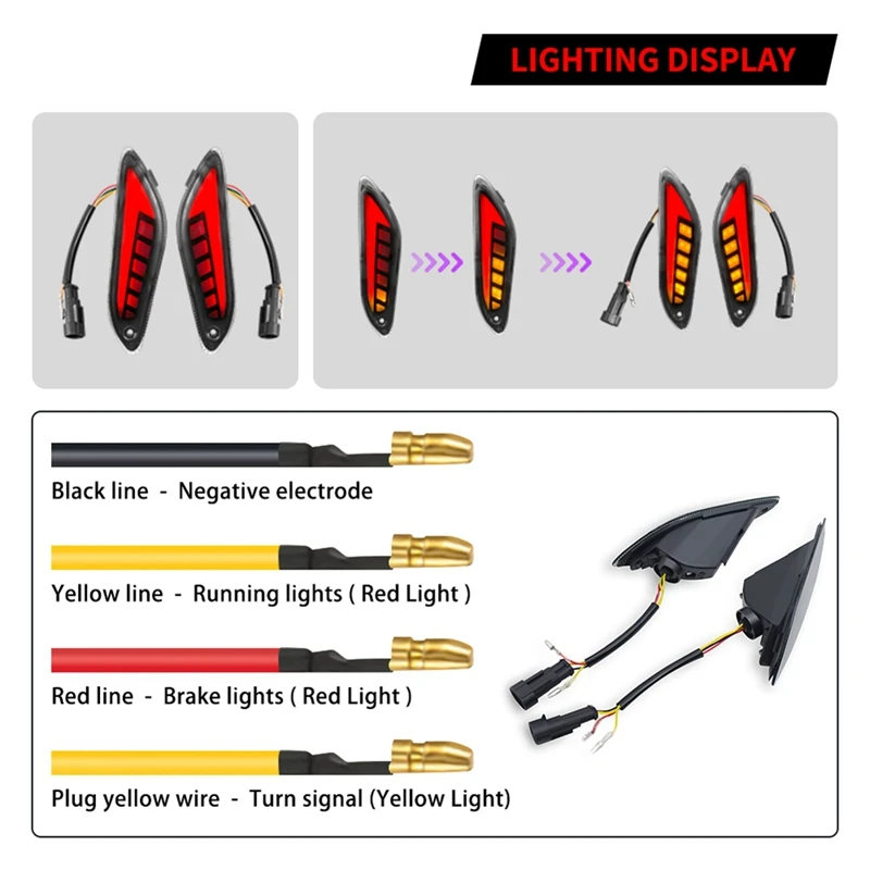 Motorcycle Rear Dynamic Turn Signals Lights LED Brake Lights For Vespa Sprint Primavera 50 125 150 image 2
