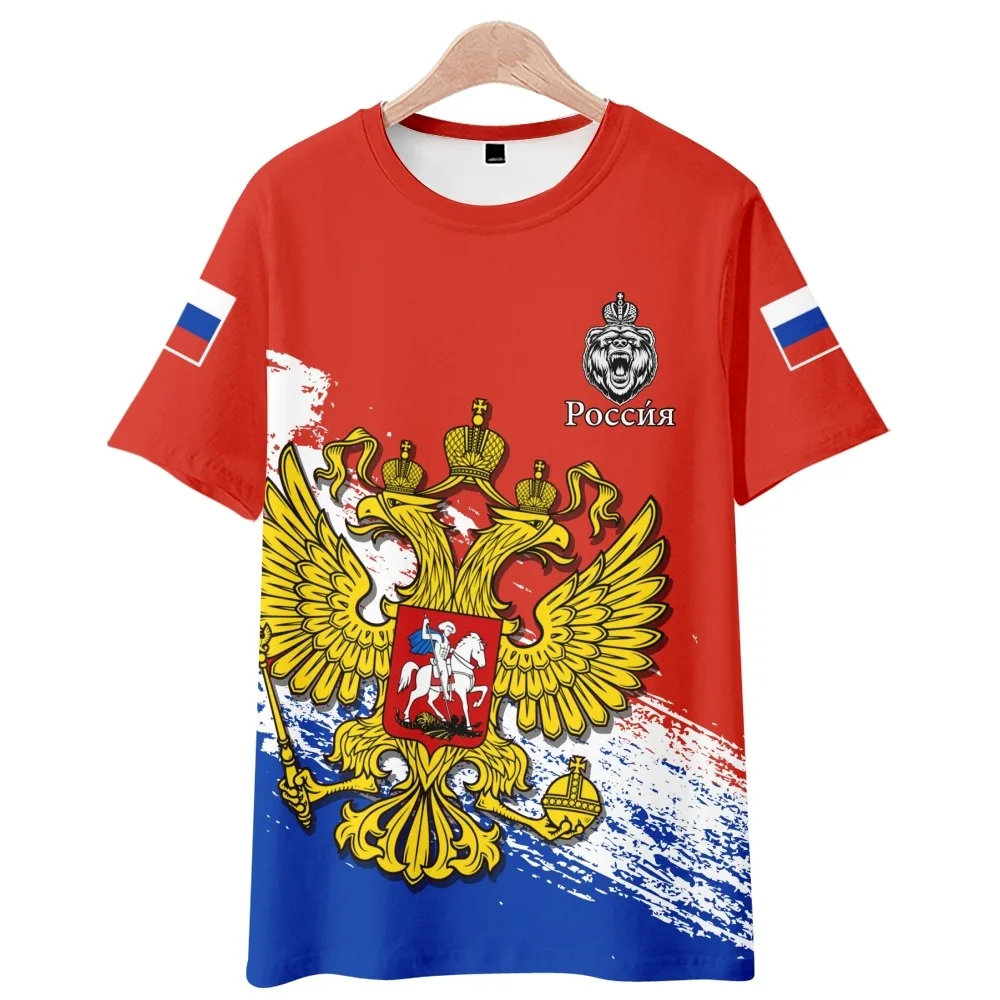 Bandeira russa T Shirt Homens Rússia T-shirt Urso de Fitness T Shirt 3d Anime Tshirts Sexy Camisas Masculinas Casuais Tops Mens Vestuário Verão