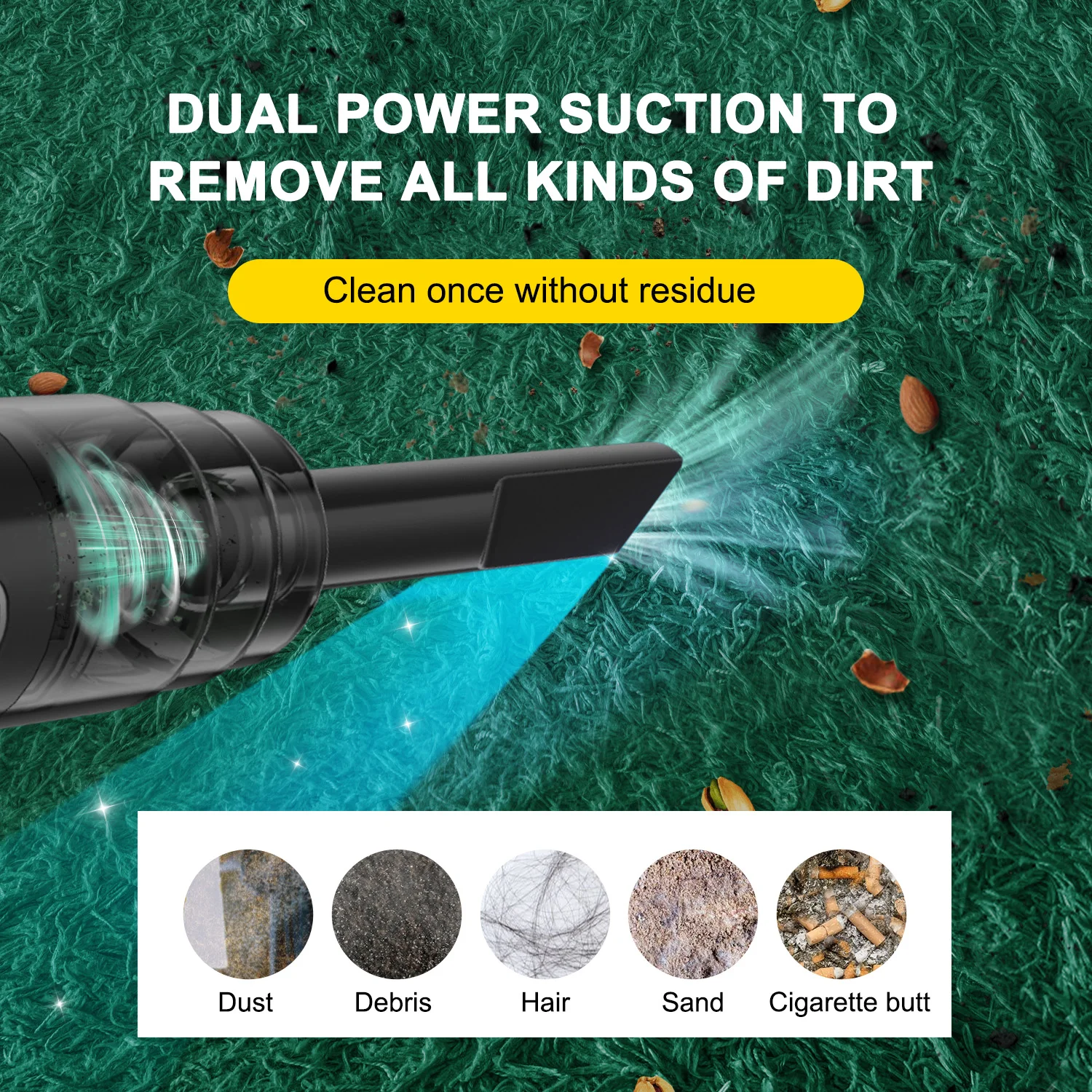 Wireless vacuum cleaner home appliance Portable powerful handheld vacuum cleaner, suitable for cleaning sofas carpets and debris