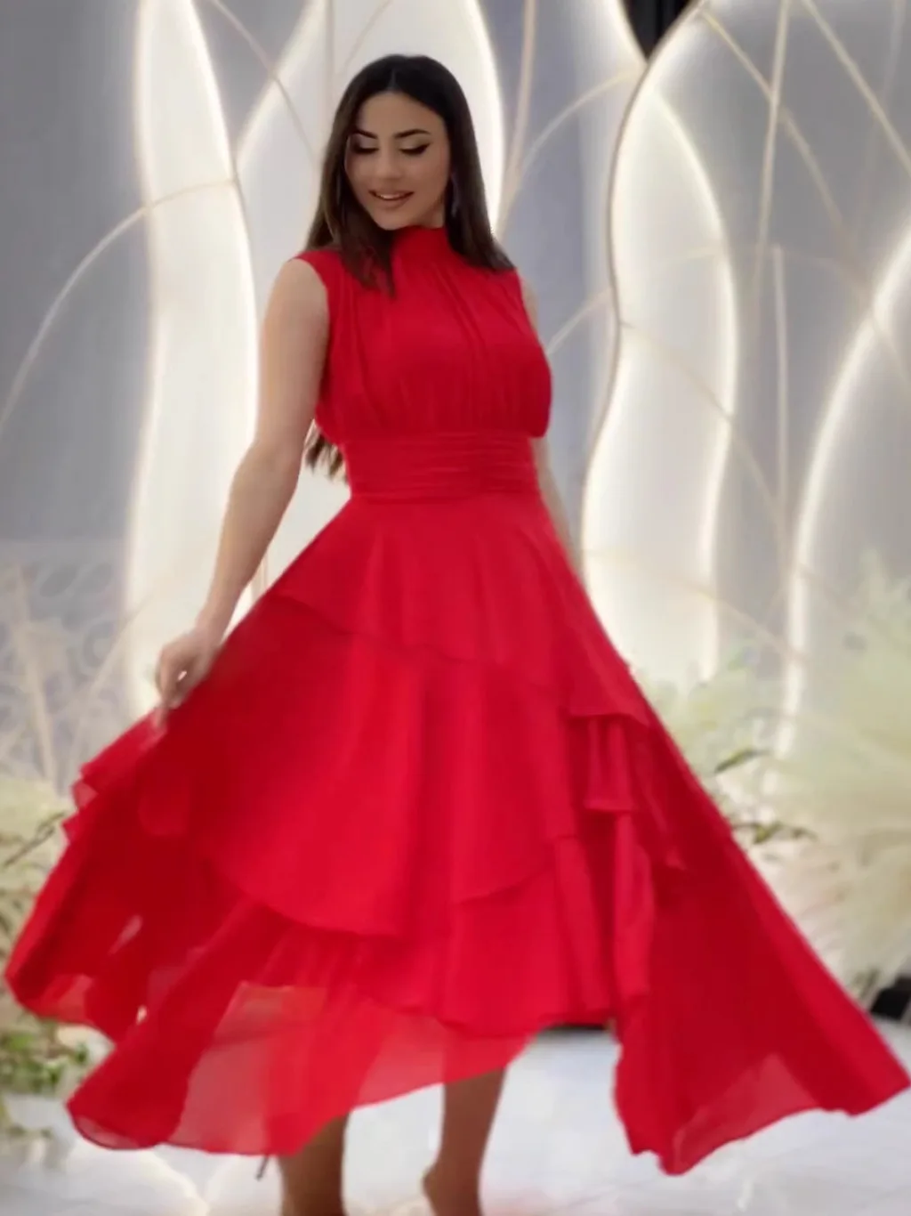 

Женское платье Ele Long Dr, лето 2023, новое высококачественное платье с застежкой на талии, модное платье на молнии со средней талией, Sle Par Dr