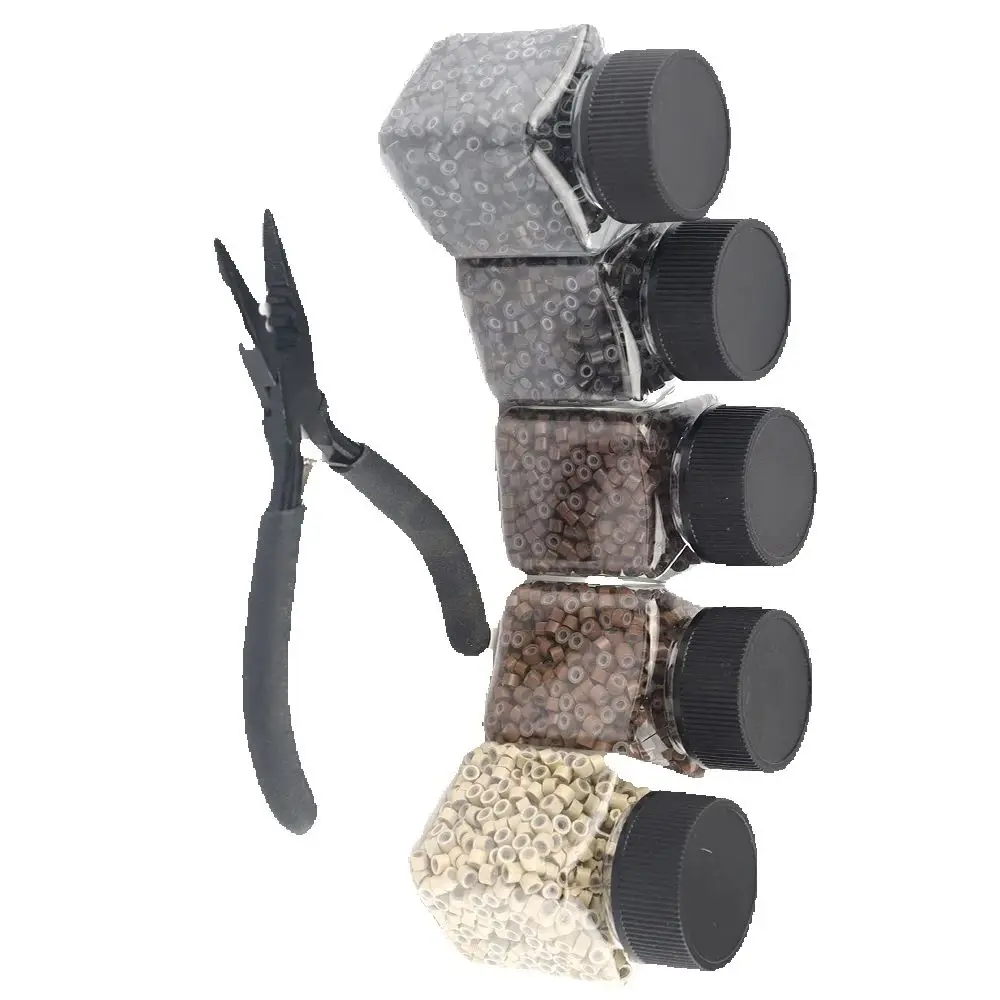 

Hair Want 4 мм алюминиевые микробусины с силиконовой подкладкой и 3 отверстиями, плоскогубцы Microlink для наращивания волос I Tip, шитье в наращивании