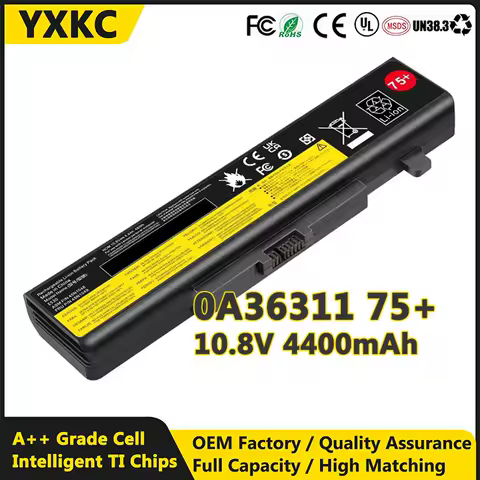 YXKC B590 E430 0A36311 75+ 45N1048 Laptop Battery for Lenovo ThinkPad E530 E540 E430 E431 E435 E440 E445 E531 E535 E545