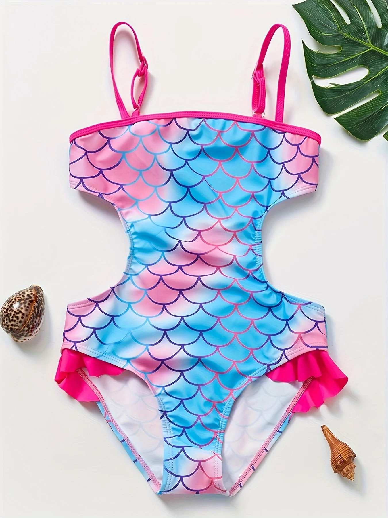 Toddler Girls One-piece Swimsuits Girl Waistless Fish Scale Mermaid Children's Ins Swimsuit