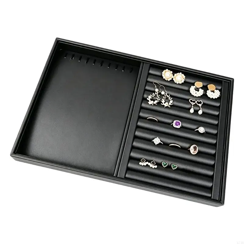 Versatile Leather Jewelry Holder Tray Suitable For Retail And Use 35x24cm