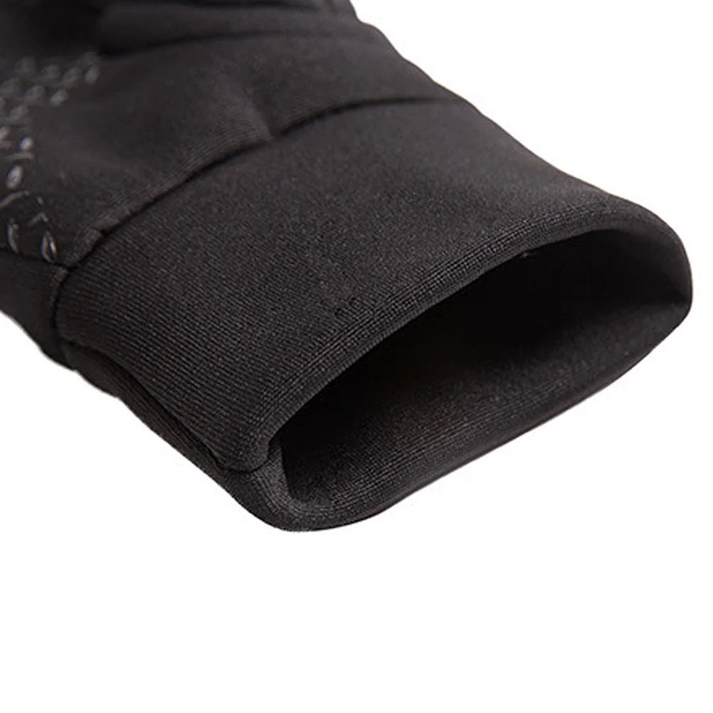 

Windproof Cycling Gloves Size M Black Thickened Breathable Anti-Slip Reflective Screen Touch Gloves for Fishing Hiking Running