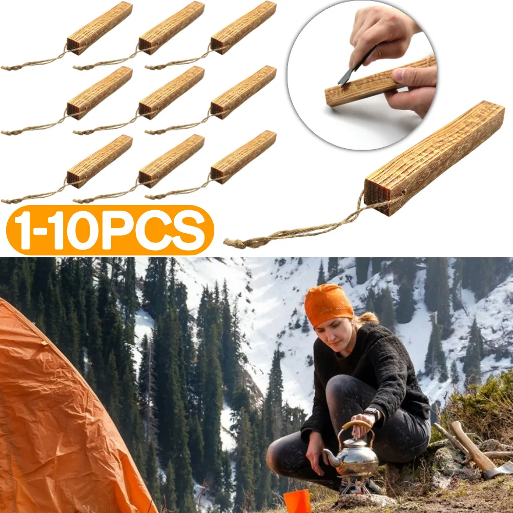 Fire Starter Sticks Natural Camp Pinewood Bonfire Tool Quick and Easy Burning Outdoor Camping Hiking Traveling Survival Tools