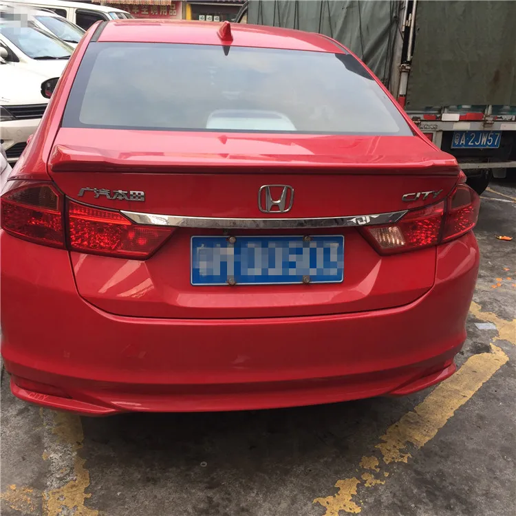 For HONDA City  Spoiler 2015-2016  High Quality  ABS Material Car Rear Wing Primer Color Rear Spoiler