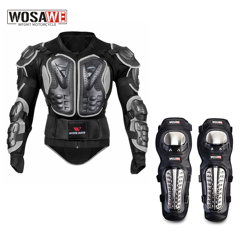 

WOSAWE Adult's Motorcycle Full Body Armor Motocross Suit Back Chest Protector MTB Dirt Bike Enduro Armour Protective Clothing