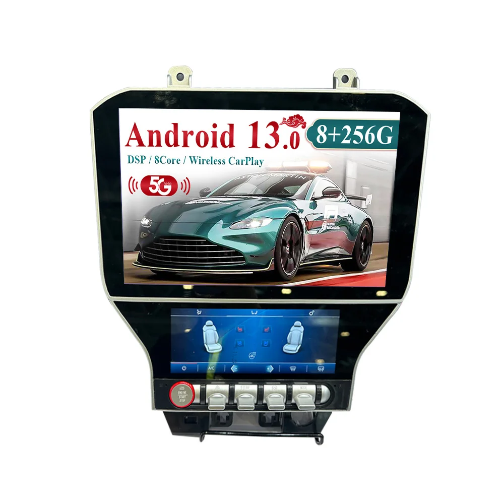 11.5+6.86 inch Auto CarPlay Android 13 For Ford Mustang 2015 - 2020 Car Multimedia radio Player GPS Navigation stereo head Unit