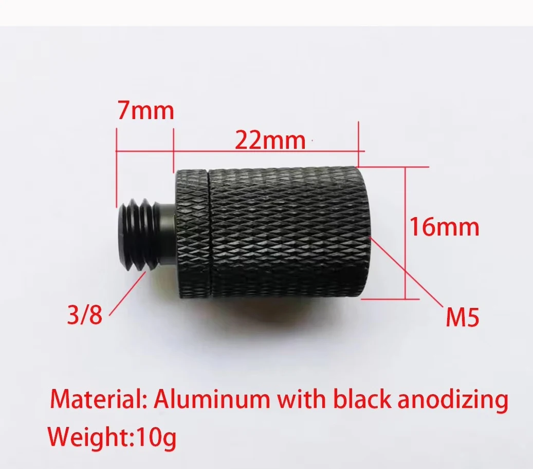 

Переходный винт 3/8 «папа» на «мама» M5 используется для держателя лампы-штатива и других позиций, требующих преобразования, от 3/8-16 до M5