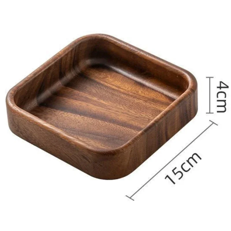 New Household Walnut Nut Box Tray Japanese Style Wooden Fruit and Melon Seed Plate Solid Wood Fruit Tray