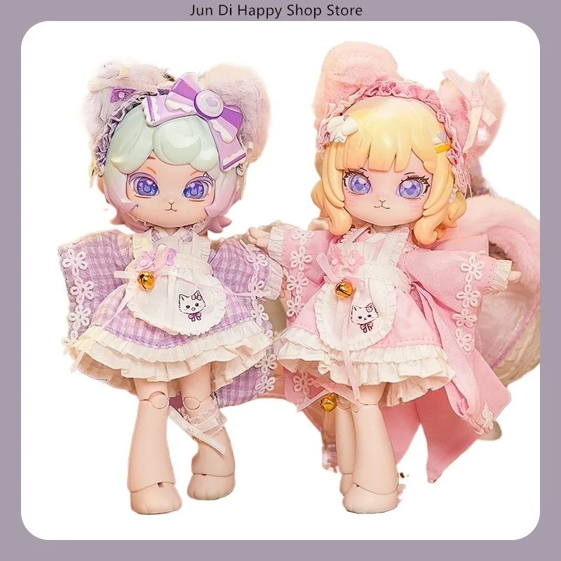 ​ COME4FREE 1/12 BJD 인형 옷 딸기 타르트 타로 큐브 케이크 디저트 시리즈 드레스 의상 세트 OB11 인형 옷
